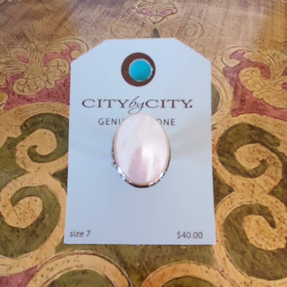 1219 CITY by CITY Genuine Stone Ring New
